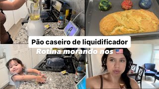 Pão caseiro de liquidificador  Rotina morando nos EUA pão pãocaseiro usa eua morandofora [upl. by Knowland]