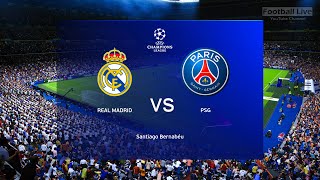 Real Madrid vs PSG  Full Match  Champions League 2022 UCL  Messi Mbappe vs Real Madrid  PES 2021 [upl. by Wally959]