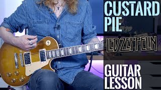 How To Play quotCustard Piequot by Led Zeppelin Full Electric Guitar Lesson [upl. by Lavelle]