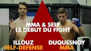 Le début de laffrontement 1  MMA amp SelfDéfense Tom Duquesnoy amp Michaël Illouz [upl. by Ayotas]