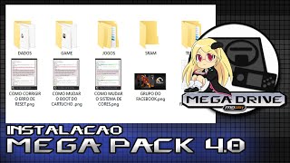 MEGA PACK  Guia de Instalação no MEGA DRIVE 2017 e MD PLAY [upl. by Araeit]