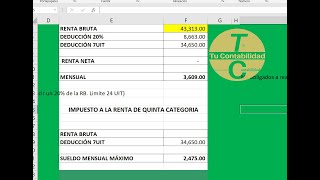 COMO CALCULAR LIMITE MAXIMO RENTA BRUTA NO AFECTO A RENTA DE CUARTA QUINTA CATEGORIAINCREMENTO UIT [upl. by Nomihs192]