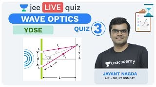 Wave Optics  Quiz 3  Class 12  Unacademy JEE  Live Quiz  IIT JEE Physics  Jayant Sir [upl. by Posner]