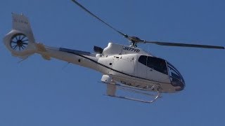 強風の中離陸するヘリコプターEC130 Helicopter Eurocopter EC130B4 [upl. by Amri525]