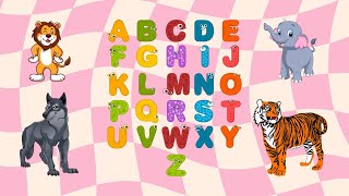 Alphabet Animals  ABC Animals  Alphabet ZOO 🦁🐘🦓🐧  Alphabetimals ABC [upl. by Atikehs]