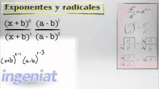 CONALEP Exponentes y Radicales en expresiones algebraicas racionales versión 2 [upl. by Rollin110]