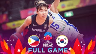 Philippines v Korea  Full Basketball Game  FIBA Womens Asia Cup 2023  Division A [upl. by Newbill]