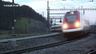 SBB Personenzüge am Bözbergtunnel mit RABe 523 Re 44 460 und ICN [upl. by Felise]