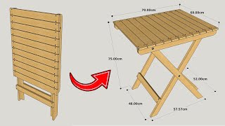 HOW TO MAKE A SIMPLE FOLDING TABLE STEP BY STEP [upl. by Navlys]