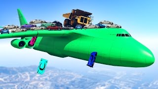 FLYING 1000 CARS ON A PLANE GTA 5 Mod [upl. by Nerak]