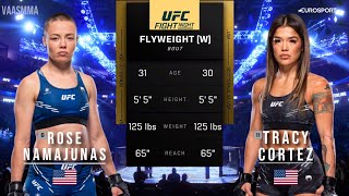 ROSE NAMAJUNAS VS TRACY CORTEZ FULL FIGHT UFC ON ESPN 59 [upl. by Witkin]