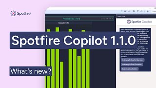 What’s new Spotfire Copilot 110 [upl. by Noillid]