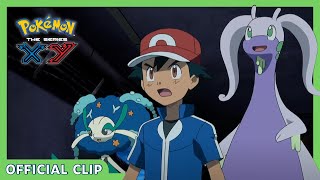 Florges and Goodra Save Pikachu  Pokémon the Series XY Kalos Quest  Official Clip [upl. by Adnohsek314]