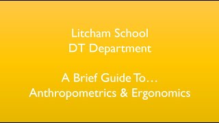 A brief guide to Anthropometrics and Ergonomics [upl. by Oeak]