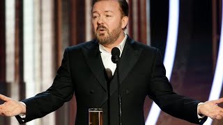 Ricky Gervais DESTROYS Hollywood At Golden Globes [upl. by Ide440]