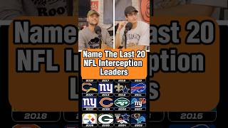 Name the Last 20 NFL Interception Leaders 🏈👀 [upl. by Issej]