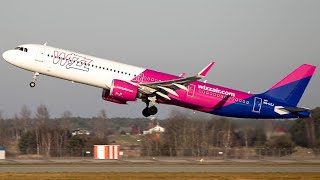 Wizz Air Airbus A321 Neo Takeoff from London Gatwick 4K [upl. by Trojan]