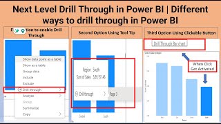 Next Level Drill Through in Power BI  Three Different ways to drill through in Power BI [upl. by Ajad]