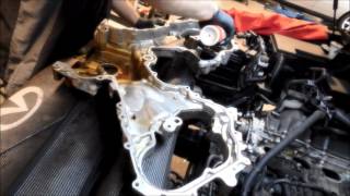 Infiniti Qx56 Timing Chains removal and installation time lapse [upl. by Franci]