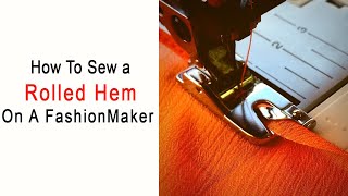 Rolled hemming stitch  How To Sew Rolled Hems with sewing machine  AdornHub [upl. by Sackville642]