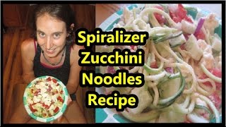 Spiralizer Zucchini Noodles Recipe ll Raw Vegan Zoodles Recipes ll Raw Vegan Meals [upl. by Bunce]