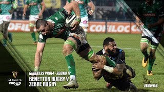 Guinness PRO14 Round 12 Highlights Benetton Rugby v Zebre Rugby [upl. by Neehsar875]