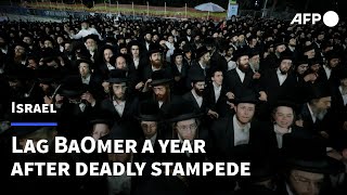 Orthodox Jews celebrate Lag BaOmer a year after deadly stampede  AFP [upl. by Salinas838]