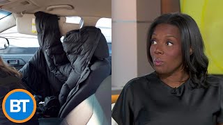 Ontario driver gets caught improperly using HOV lane with jackets [upl. by Ahsaercal904]