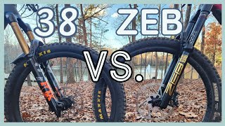 Fox 38 VS RockShox Zeb [upl. by Ainosal]