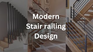 Modern stair railing designs 👍🔥stairrailingdesign railingdesignforstairs interiordesign decor [upl. by Akirderf993]