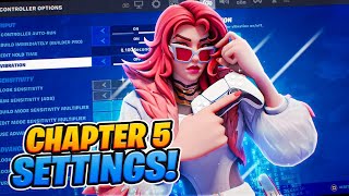 NEW Chapter 5 BEST Controller Settings For Fortnite XboxPS4PS5PC [upl. by Ediva]