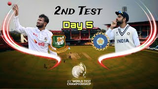 BANGLADESH TOUR OF INDIA TEST SERIES  2ND TEST MATCH  DAY 5 SESSION 1 COMMENTARY [upl. by Nochur]