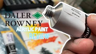 TESTING The DALER ROWNEY Acrylic Paints  Acrylic Paint REVIEW [upl. by Arvie]