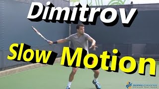 Grigor Dimitrov Slow Motion 1st Serve Forehand amp Backhand Cincinnati 2014 [upl. by Macnair]