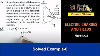 Class 12 Physics  Electrostatics  22 Solved Example6 on Electrostatics  For JEE amp NEET [upl. by Eimmij730]