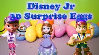 Opening 30 Surprise Eggs with Doc McStuffins and Friends [upl. by Eelirrem655]