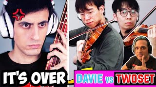 Davie504 vs TwoSet  These Violinists need to be STOPPED BASS vs VIOLIN Battle Reaction by Guitar [upl. by Jurdi]