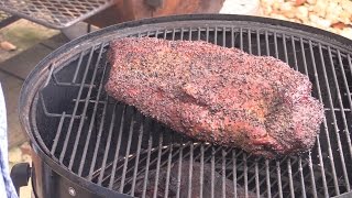 HowTo Smoke Texas Brisket on Weber Smokey Mountain [upl. by Loraine]