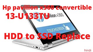 hp pavilion x360 convertible 13u133tu hdd to ssd upgrade  How to open back cover  battery Replace [upl. by Bunni]