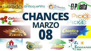 Resultados del Chance del Viernes 8 de Marzo de 2024 Loterias 😱🤑💰💵 [upl. by Leuqer132]