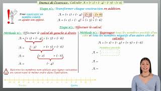 Addition et soustraction de plusieurs nombres relatifs [upl. by Dirtsa]