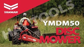 Harvest Hay Tools 1 Yanmar YMDM50 Compact Disc Mower for Hay Harvest  Yanmar Tractor [upl. by Aihsak]