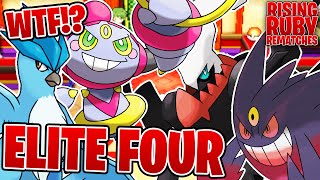 Pokemon Rising Ruby ELITE FOUR REMATCH  INSANE ELITE FOUR BATTLES [upl. by Auka313]