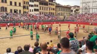 Calcio Storico Fiorentino Torneo 2015 Verdi  Rossi [upl. by Annahsohs]