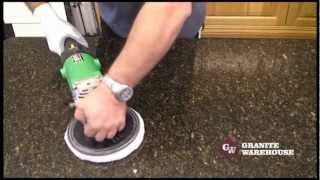 How to Re Polish a Granite or Engineered stone top  MB Stoncare MB 20 [upl. by Ainnat]