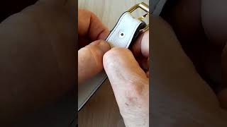 Installing Leather Belt Buckle with BLIND RIVETS [upl. by Ilecara287]