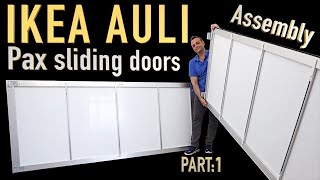 Ikea AULI sliding door frame assembly for Ikea Pax wardrobes Part 1 [upl. by Wolram13]