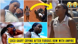 😭💔 Coco Gauff crying after furious row with umpire in French Open semifinal defeat vs Iga Swiatek [upl. by Medrek8]