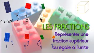 Représenter une fraction supérieur ou égale à lunité Les fractions  n°3 [upl. by Isaac674]