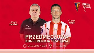 Transmisja Konferencja prasowa przed meczem Pogoń Szczecin  Cracovia 27032024 [upl. by Ronnica781]